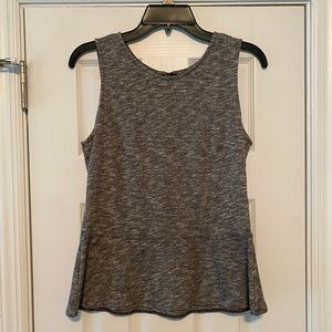 Banana Republic Peplum Heather Grey Tank - Medium Like New